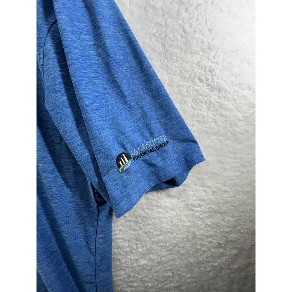 Straight Down Performance Polo Mens Large Blue Soft Stretch Logo - Picture 3 of 5